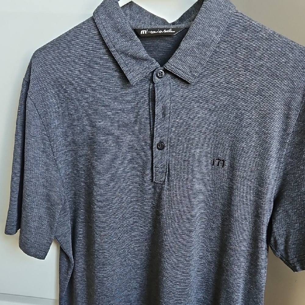 Travis Mathew Men's Gray Polo Shirt